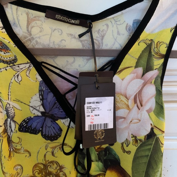 Roberto Cavalli Top Blouse New $750 Authentic - Picture 3 of 8